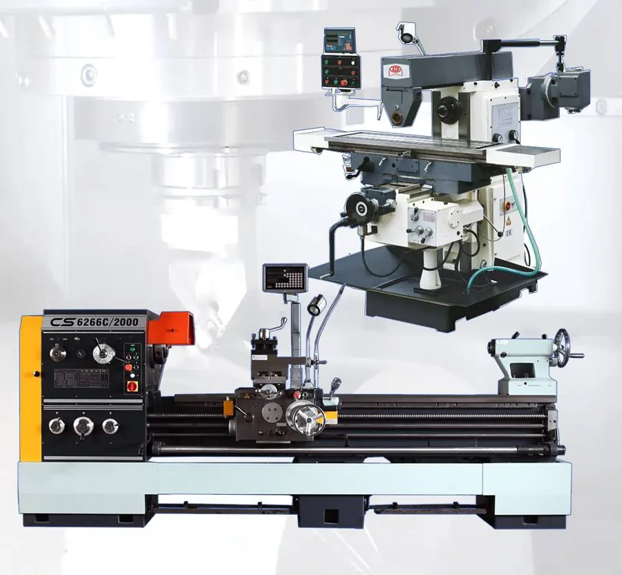 CNC machine shop floor producing precision metal parts